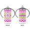 Pink & Green Chevron 12 oz Stainless Steel Sippy Cups - APPROVAL