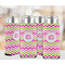Pink & Green Chevron 12oz Tall Can Sleeve - Set of 4 - LIFESTYLE