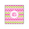 Pink & Green Chevron Wood Print - 12x12 (Personalized)