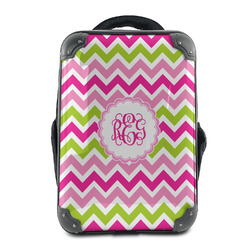Pink & Green Chevron 15" Hard Shell Backpack (Personalized)