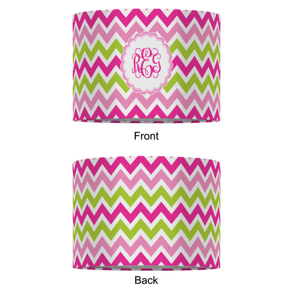 Pink & Green Chevron 16" Drum Lampshade - APPROVAL (Fabric)