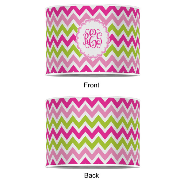 Pink & Green Chevron 16" Drum Lampshade - APPROVAL (Poly Film)
