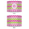 Pink & Green Chevron 16" Drum Lampshade - APPROVAL (Poly Film)