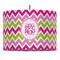 Pink & Green Chevron Drum Pendant Lamp (Personalized)