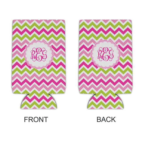 Pink & Green Chevron 16oz Can Sleeve - APPROVAL