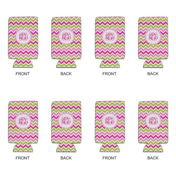 Pink & Green Chevron 16oz Can Sleeve - Set of 4 - APPROVAL