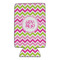 Pink & Green Chevron 16oz Can Sleeve - Set of 4 - FRONT