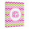 Pink & Green Chevron Canvas Print - 16x20 (Personalized)