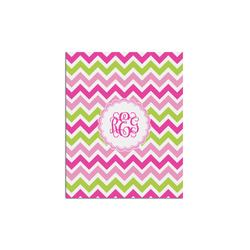 Pink & Green Chevron Poster - Multiple Sizes (Personalized)