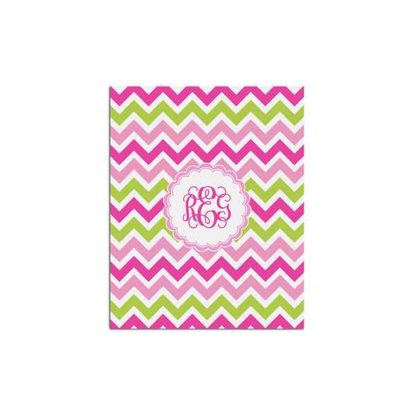 Custom Pink & Green Chevron Poster - Multiple Sizes (Personalized)