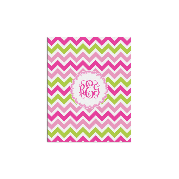 Custom Pink & Green Chevron Poster - Multiple Sizes (Personalized)
