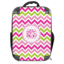 Pink & Green Chevron Hard Shell Backpack (Personalized)