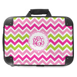 Pink & Green Chevron Hard Shell Briefcase - 18" (Personalized)