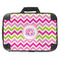 Pink & Green Chevron 18" Laptop Briefcase - FRONT