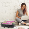 Pink & Green Chevron 18" Laptop Briefcase - LIFESTYLE