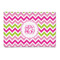 Pink & Green Chevron Patio Rug (Personalized)