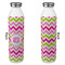 Pink & Green Chevron 20oz Water Bottles - Full Print - Approval