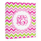 Pink & Green Chevron Canvas Print - 20x24 (Personalized)