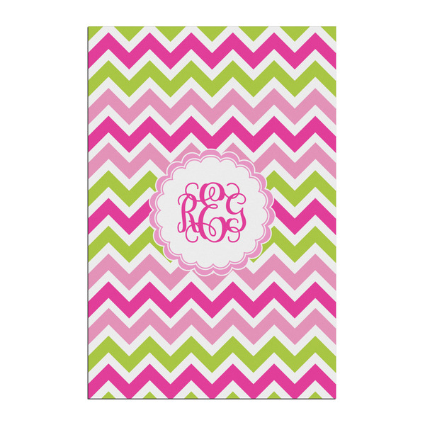 Custom Pink & Green Chevron Posters - Matte - 20x30 (Personalized)