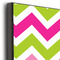 Pink & Green Chevron 20x30 Wood Print - Closeup
