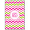 Pink & Green Chevron Wood Print - 20x30 (Personalized)