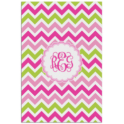 Pink & Green Chevron Poster - Matte - 24x36 (Personalized)