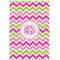 Pink & Green Chevron Poster - Matte - 24x36 (Personalized)