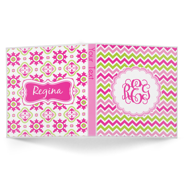 Pink & Green Chevron 3-Ring Binder Approval- 1in