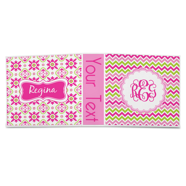 Pink & Green Chevron 3-Ring Binder Approval- 3in