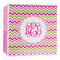 Pink & Green Chevron 3-Ring Binder - 2 inch (Personalized)
