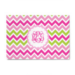 Pink & Green Chevron 4' x 6' Indoor Area Rug (Personalized)