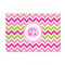 Pink & Green Chevron 4' x 6' Patio Rug (Personalized)