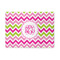 Pink & Green Chevron Area Rug (Personalized)