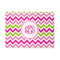 Pink & Green Chevron 5' x 7' Patio Rug (Personalized)