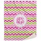 Pink & Green Chevron Sherpa Throw Blanket (Personalized)