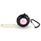 Pink & Green Chevron 6-Ft Pocket Tape Measure with Carabiner Hook - Front