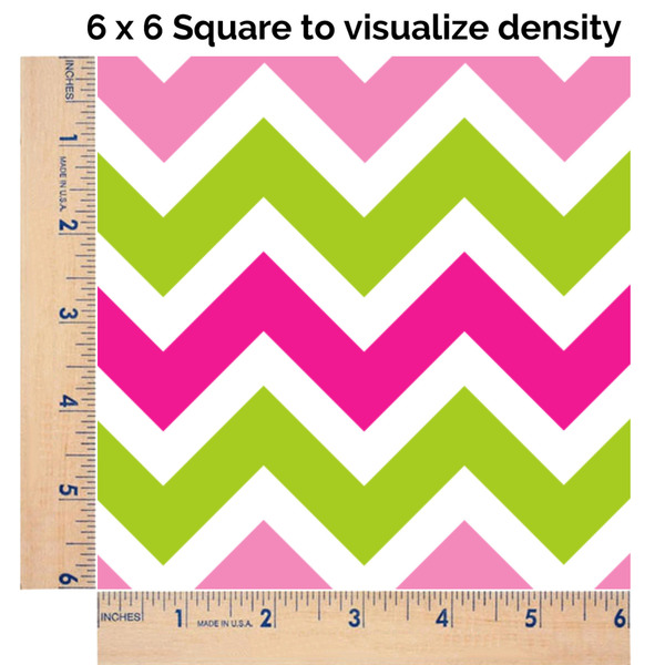 Pink & Green Chevron 6x6 Swatch of Fabric
