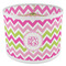 Pink & Green Chevron 8" Drum Lampshade - ANGLE Poly-Film