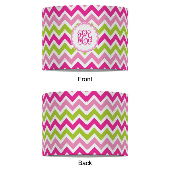 Pink & Green Chevron 8" Drum Lampshade - APPROVAL (Fabric)