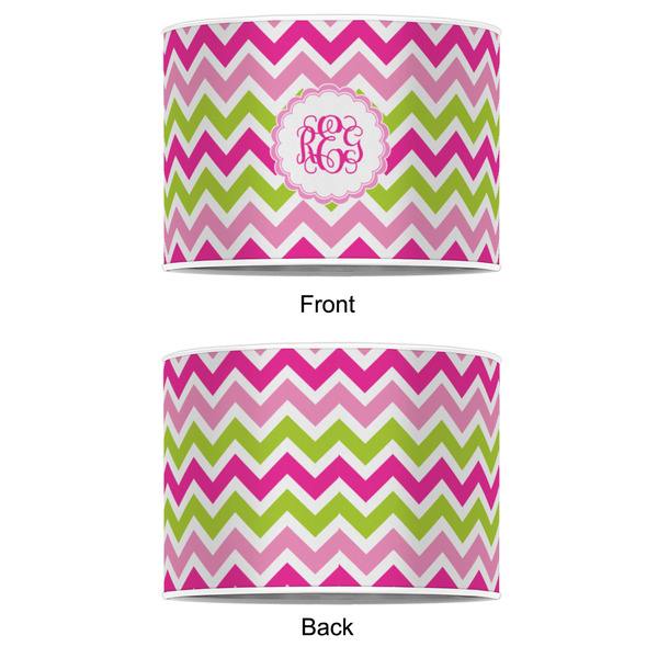 Pink & Green Chevron 8" Drum Lampshade - APPROVAL (Poly Film)