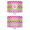 Pink & Green Chevron 8" Drum Lampshade - APPROVAL (Poly Film)
