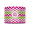 Pink & Green Chevron 8" Drum Lampshade - FRONT (Fabric)