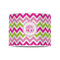 Pink & Green Chevron 8" Drum Lampshade - FRONT (Poly Film)