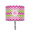 Pink & Green Chevron 8" Drum Lamp Shade - Fabric (Personalized)