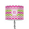 Pink & Green Chevron 8" Drum Lamp Shade - Poly-film (Personalized)