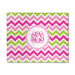 Pink & Green Chevron 8' x 10' Patio Rug (Personalized)