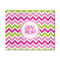 Pink & Green Chevron 8' x 10' Patio Rug (Personalized)
