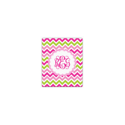 Pink & Green Chevron Canvas Print - 8x10 (Personalized)