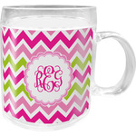 Pink & Green Chevron Acrylic Kids Mug (Personalized)