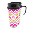 Pink & Green Chevron Acrylic Travel Mug (Personalized)